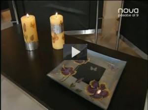 Cómo decorar un centro de mesa con decoupage