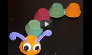 Cómo hacer un gusano con un cartón de huevos