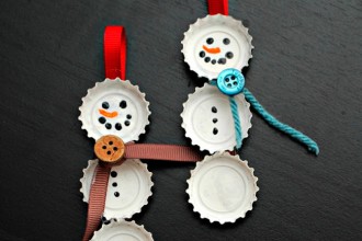 adornos navideños con chapas