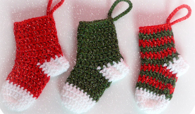 cómo hacer adornos navideños con crochet