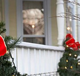 decorar balcon para navidad