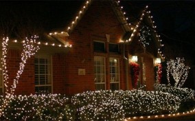 decorar un jardin para Navidad