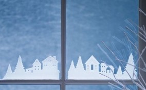 decorar ventanas para Navidad