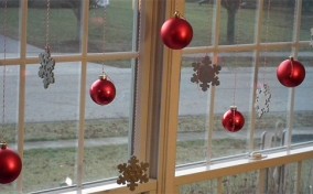 decorar ventanas para Navidad