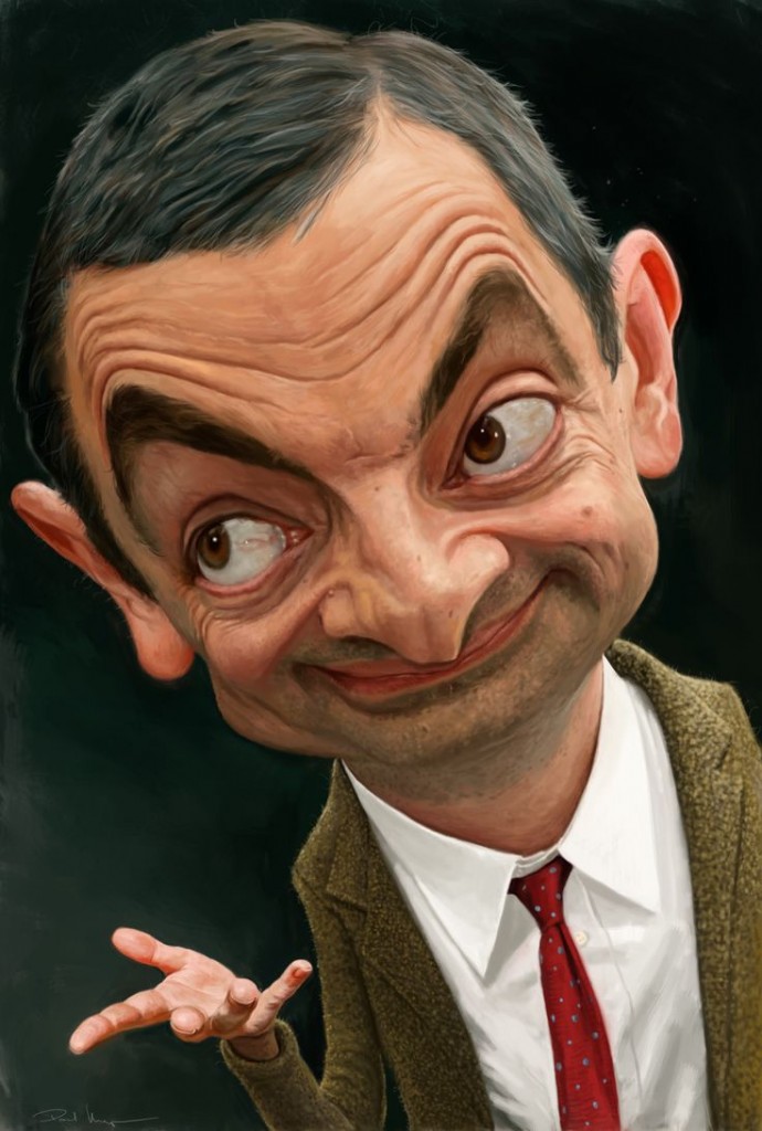 caricatura mr bean