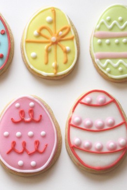 galletas de vainilla decoradas para Pascua