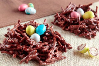 hacer nidos de chocolate para pascua