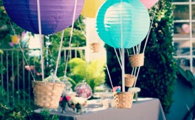 Manualdiades para Baby Shower con globos aeroestáticos al aire libre