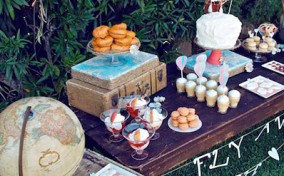 Decoración para Baby Shower con globos aeroestáticos para niños