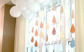 Manualidades para Baby Shower con globos en forma de nube