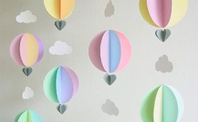 Decoración para Baby Shower con globos aeroestáticos