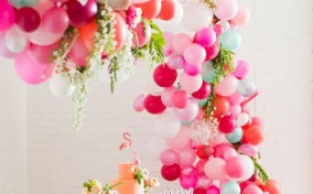 Manualdiades para Baby Shower con globos para niña