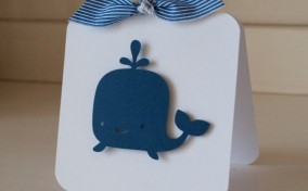 Invitación de Baby Shower para niño con ballena