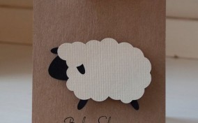 Invitaciones para Baby Shower de niña oveja