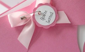 Invitaciones para Baby Shower de niña pañal