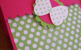 Invitaciones para Baby Shower de niñña rosa y verde