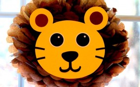 Manualidades para Baby Shower con animalitos león