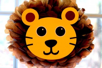 Manualidades para Baby Shower con animalitos león