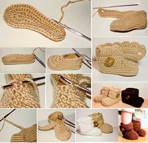 Zapatitos de crochet top para varon