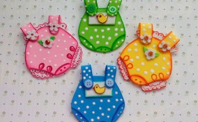 Manualidades para bebés broches de goma eva