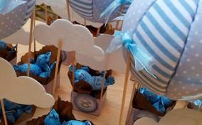 Manualidades para Baby Shower de niño con globos