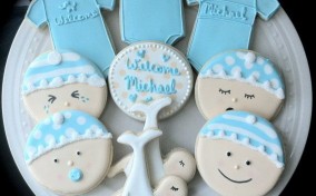 Recuerdos para Baby Shower de niño galletas