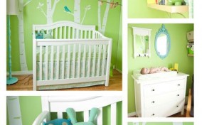Decoración de la habitación del bebé verde