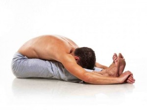 Postura  yoga de pinza horizontal