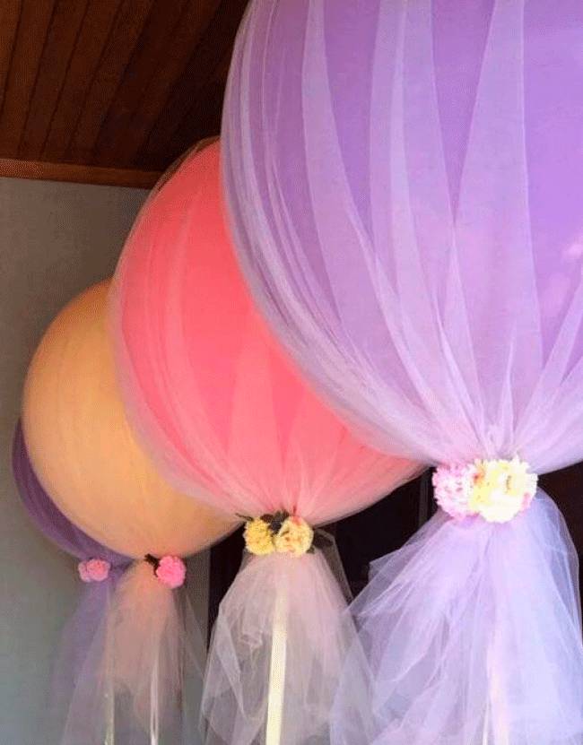 Globos rositas para fiesta de princesas Disney