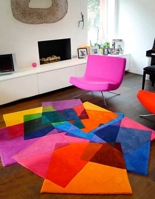 Ideas de alfombras modernas de colores