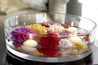 Ideas para decorar centros de mesa con velas