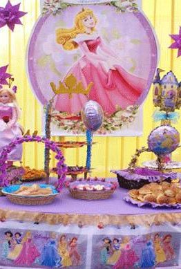 Decoración para fiesta de cumpleaños de las princesas Disney