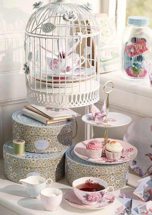 Decoración con jaulas para pájaros