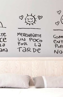 Decoración de paredes con letras