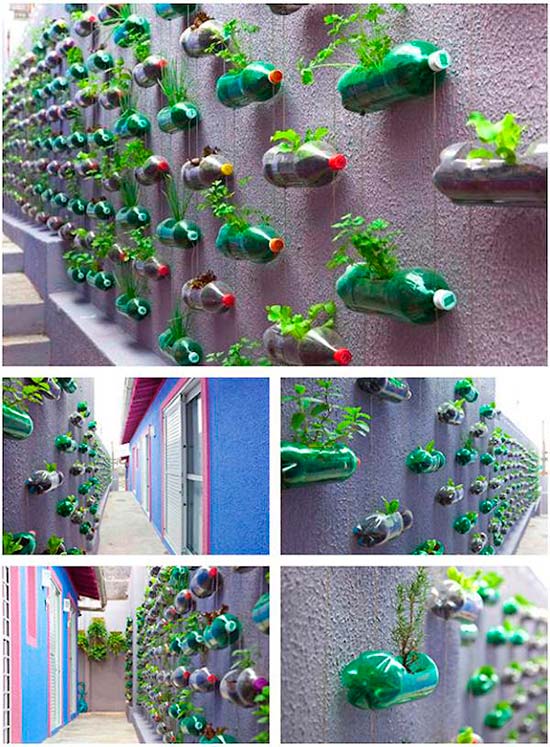 como-decorar-jardin-con-botellas-plastico