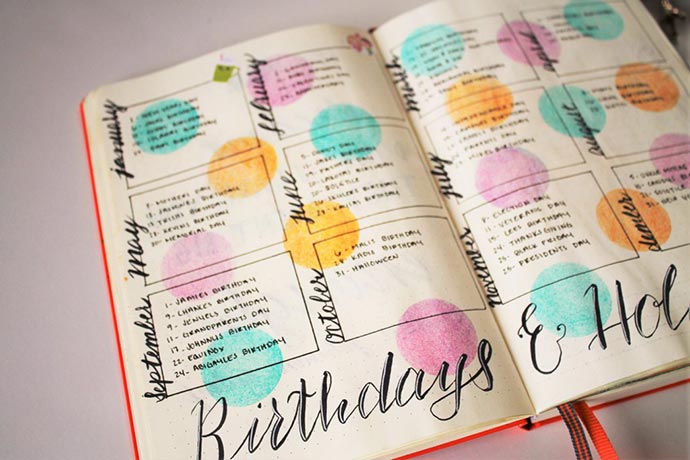 Ideas para conseguir un bullet journal perfecto