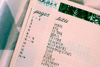 El índice del bullet journal | Muy sencillo